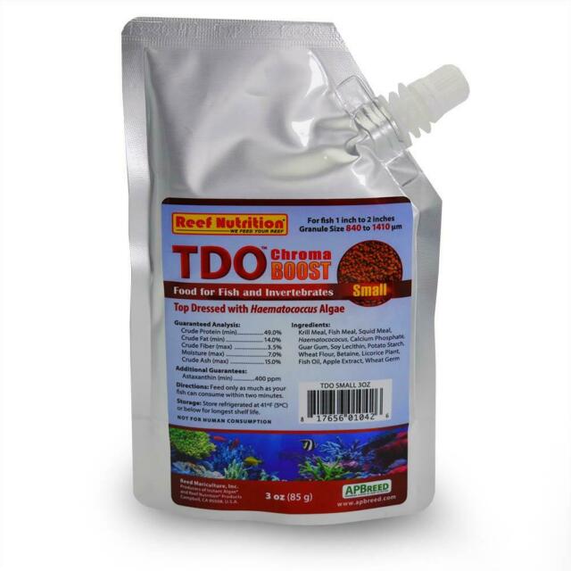 Reef Nutrition TDO Chroma Boost Extra Small Pellets 3 oz